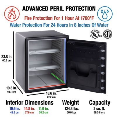 SentrySafe SFW205EVB XX-Large Digital Fire/Water Safe, 2.0 cu. ft.