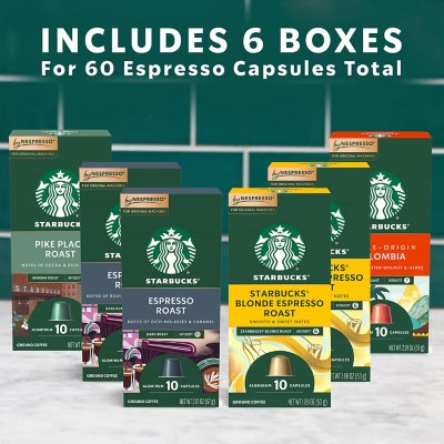 Starbucks by Nespresso Coffee Pods, Variety Pack, 60 ct.