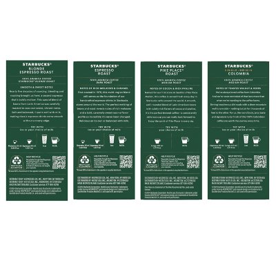 Starbucks by Nespresso Coffee Pods, Variety Pack, 60 ct.