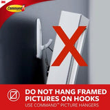 Command Medium Designer Hooks, White 14 Hooks, 20 Strips