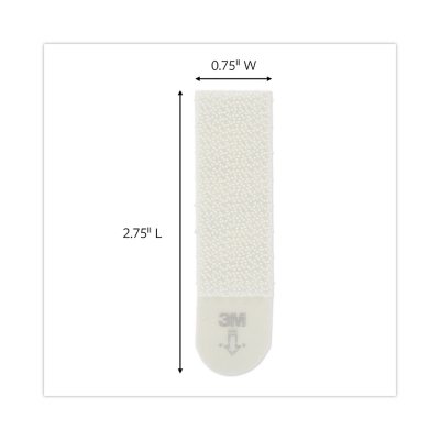 Command Picture Hanging Strips, Cabinet Pack, Removable, 0.75" x 2.75", White, 4/Set, 50 Sets/Carton