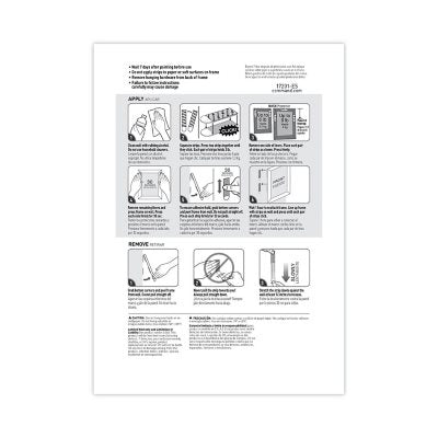 Command Picture Hanging Strips, Cabinet Pack, Removable, 0.75" x 2.75", White, 4/Set, 50 Sets/Carton