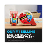 Scotch 3850 Heavy-Duty Packaging Tape, 3" Core, 1.88" x 54.6 yds, Clear, 36/Carton