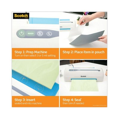 Scotch - Letter Size Thermal Laminating Pouches, 3 mil, 11 1/2 x 9 - 100 per pack