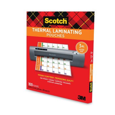 Scotch - Letter Size Thermal Laminating Pouches, 3 mil, 11 1/2 x 9 - 100 per pack