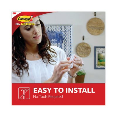 Command Hooks, Medium, 3lb Capacity, White, 20 Hooks & 24 Strips