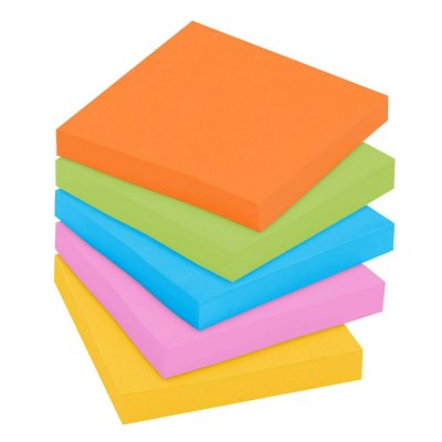 Post-it Super Sticky Notes, 3 in. x 3 in., Energy Boost Collection, 14 Pads/Pack