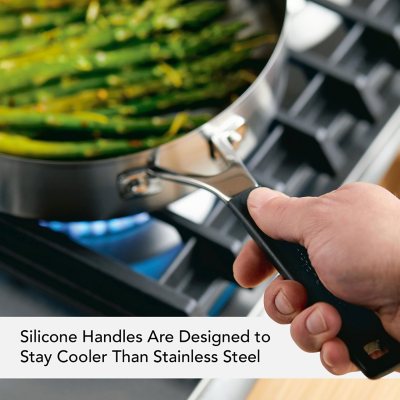 KitchenAid Stainless Steel Cookware Set, 10-Piece, Brushed Stainless Steel