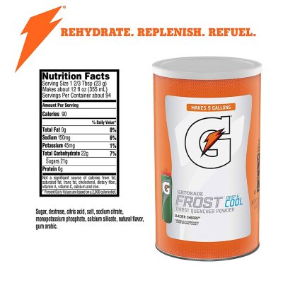 Gatorade Frost Thirst Quencher Powder, Glacier Cherry 76.5 oz.