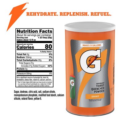 Gatorade Thirst Quencher Powder, Orange 76.5 oz.