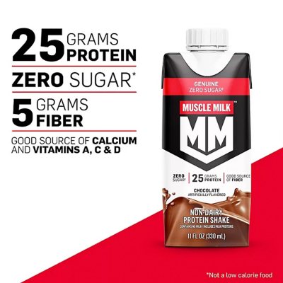 Muscle Milk 25g Genuine Protein Shake, Chocolate, 11 fl. oz., 18 pk.