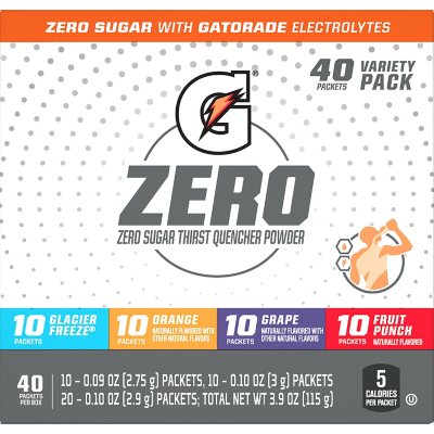 Gatorade G Zero Powder Variety Pack 40 pk.