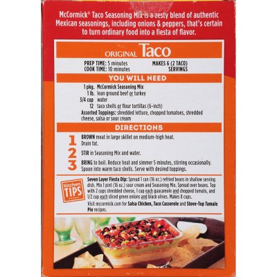 McCormick Original Taco Seasoning Mix, 1 oz., 12 pk.