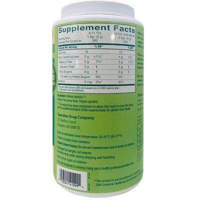 Guardian Completely Dissolvable Clear Prebiotic Plant-Based Fiber Powder Supplement 190 ct.