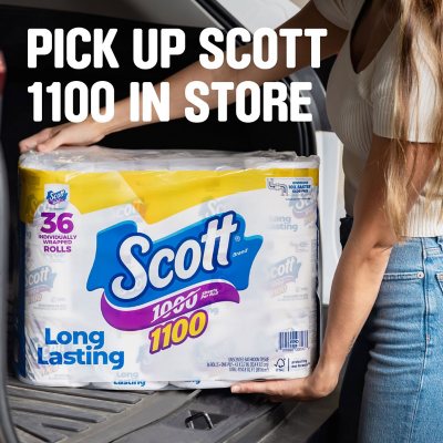 Scott 1100 1-Ply Toilet Paper 36 rolls, 1100 sheets/roll