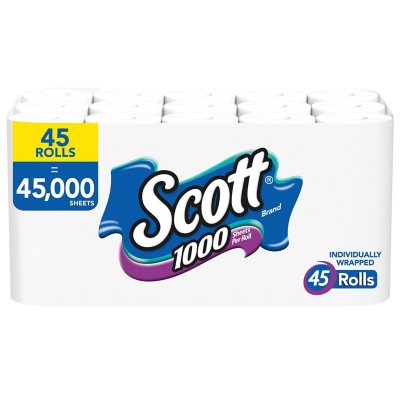 Scott 1000 Toilet Paper 1,000 sheets/roll, 45 rolls