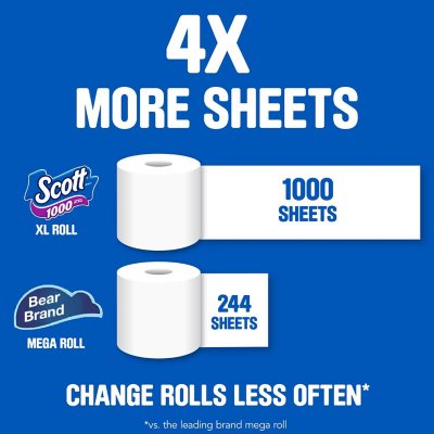 Scott 1000 Toilet Paper 1,000 sheets/roll, 45 rolls