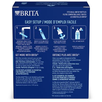 Brita Premium Water Bottle Replacement Filters, 6 Count