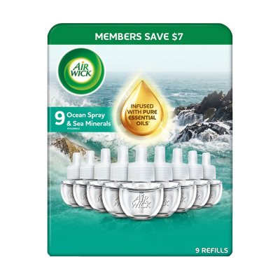 Air Wick Scented Oil Air Freshener, Ocean Spray, 9 refills