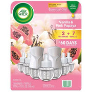 Air Wick Scented Oil Air Freshener Kit, Vanilla & Pink Papaya 2 Warmers +7 Refills