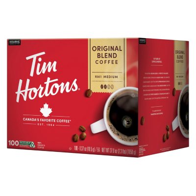 Tim Hortons Premium Medium Roast K-Cup Coffee Pods, Original Blend, 100 ct.