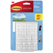 Command Mini-Haken, transparent, 48 Haken + 48 Command Strips