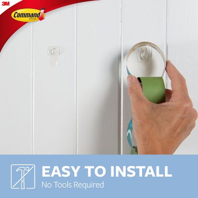 Command Mini Wall Hooks, Clear 48 Hooks + 48 Command Strips