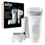 ماكينة إزالة الشعر Braun Silk-epil Series 7، طقم حلاقة كهربائية للنساء