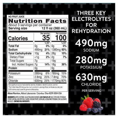 Pedialyte AdvancedCare Plus Electrolyte Solution Berry Frost 3 pk., 33.8 fl. oz.