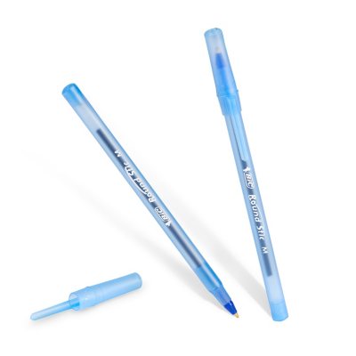 BIC Round Stic Xtra Life Ballpoint, 1mm, Medium, Blue, 60ct.