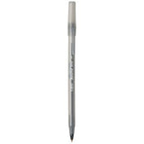 BIC Round Stic Xtra Life Ballpoint, 1mm, Medium, Black, 60ct.