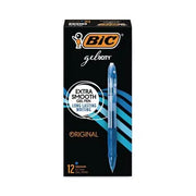 BIC Gel-ocity Einziehbarer Gelschreiber, blaue Tinte, 0,7 mm, mittel, 12 Stück