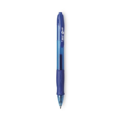 BIC Gel-ocity Retractable Gel Pen, Blue Ink, .7mm, Medium, 12ct.