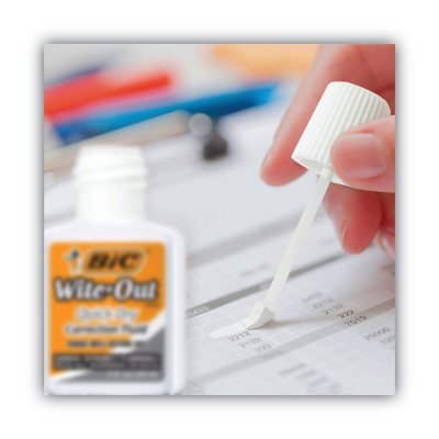 BIC Wite-Out Quick Dry Correction Fluid, 20 ml Bottle, White, 3pk.