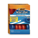 BIC Wite-Out EZ Correct Correction Tape, Non-Refillable, 1/6" x 472", 10 pk.