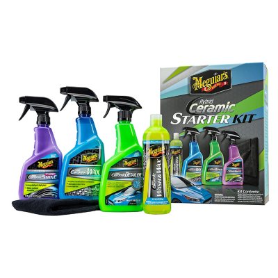 Meguiarâ€™s Hybrid Ceramic Starter Kit - Detailing Kit Includes Car Wash, Wax, Detailer, & Tire Shine