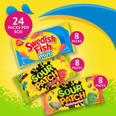 SOUR PATCH KIDS & SWEDISH FISH Variety Pack Candy, 2 oz., 24 pk.