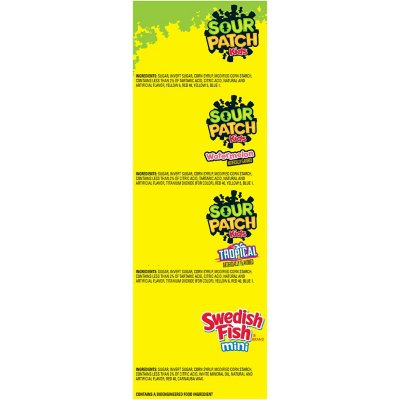 SOUR PATCH KIDS and SWEDISH FISH Candy, Fun Size, 200 pk.