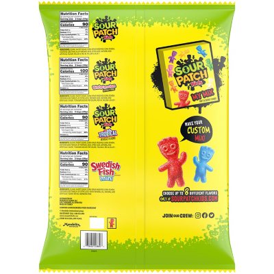 SOUR PATCH KIDS and SWEDISH FISH Candy, Fun Size, 200 pk.