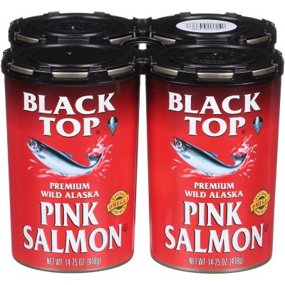 Black Top Premium Wildlachs aus Alaska (Pinklachs) 418 g, 4er-Pack