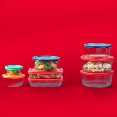 Pyrex Simply Store Glass Food Storage Containers, 30-Piece Set