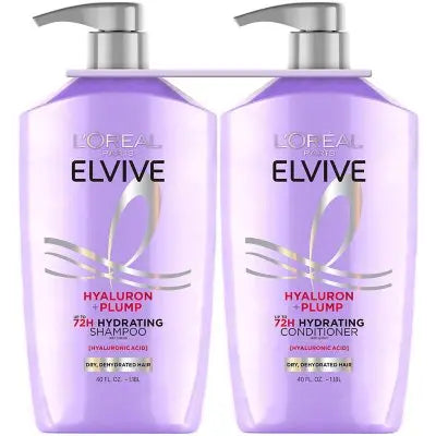 L'Oreal Hyaluron Shampoo & Conditioner, 40 fl. oz., 2 pk.