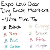 EXPO - Low-Odor Dry-Erase Marker, Ultra Fine Point, Assorted -  8 per Set