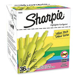 Sharpie - Accent Tank Style Highlighter, Chisel Tip, Fluorescent Yellow -  36/Box