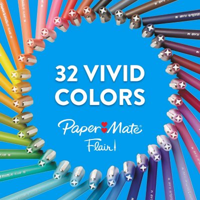 Paper Mate Flair Pens, Assorted Colors, Pack of 20