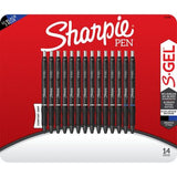 Sharpie S-Gel, Gel Pens, Medium Point 0.7mm, Assorted Colors, 14 Count