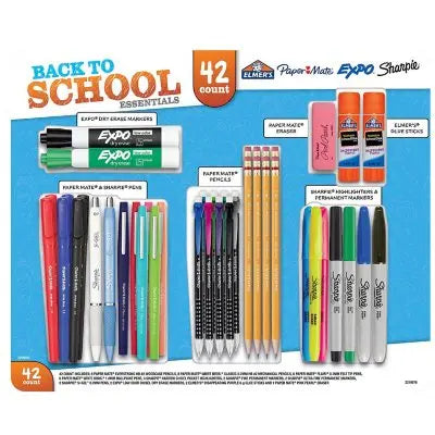 School/Office Essentials 42-Piece Value Pack from Paper Mate, Sharpie, Elmerâ€™s & Expo