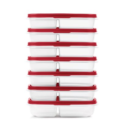 عبوات تخزين الطعام المطاطية Easy Find Lids من Rubbermaid للتحضير المسبق للوجبات، طقم من 14 قطعة