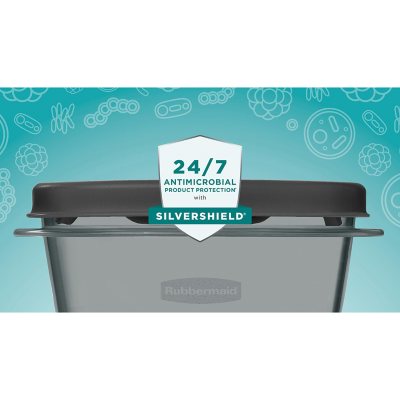 Rubbermaid Easy Find Lids Food Storage Containers with SilverShield Antimicrobial Product Protection, 46-Piece Set