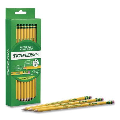 Ticonderoga Pre-Sharpened Pencil, HB #2, Yellow Barrel, 30ct.